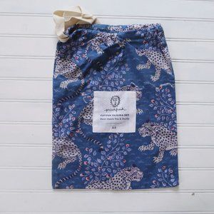 PRINTFRESH Bagheera print clothes bag in Indigo (NWOT)